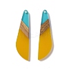 Transparent Resin & Walnut Wood Big Pendants RESI-M027-07F-1