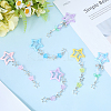 6Pcs 6 Styles Star Iron & Plastic Snap Hair Clips PHAR-CP0001-28-3