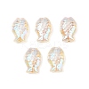 Electroplate and Golden Metal Enlaced Glass Beads EGLA-T029-01M-2