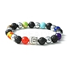 5Pcs 5 Style Natural & Synthetic Mixed Stone Beaded Stretch Bracelets Set BJEW-JB09636-2