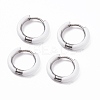 Two Tone 304 Stainless Steel Chunky Huggie Hoop Earrings with Enamel for Women EJEW-C043-11-09P-4