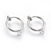 Brass Clip-on Hoop Earrings KK-L169-06P-2