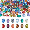 120Pcs 12 Colors Transparent Pointed Back Resin Rhinestone Cabochons KY-CW0001-01-2