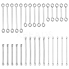 SUPERFINDINGS 120Pcs 6 Styles 304 Stainless Steel Connector Charms STAS-FH0001-90-1
