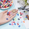 SUPERFINDINGS 1000Pcs 10 Colors Opaque Acrylic Linking Rings SACR-FH0001-06-3