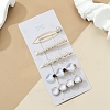 5Pcs Iron Alloy with Plastic Pear Alligator Hair Clips & Hair Bobby Pins PW-WG90E75-03-1