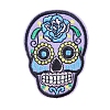 Sugar Skull Computerized Embroidery Style Cloth Iron on/Sew on Patches SKUL-PW0002-110-2