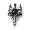 Natural Obsidian Pendants G-H281-03E-2