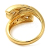 Brass Micro Pave Clear Cubic Zirconia Open Cuff Rings for Women LS-RJEW-Z070-04G-01-3