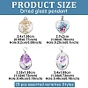 15Pcs 5 Styles Transparent Glass Pendants GLAA-YW0004-65-2