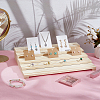 1Pc 5-Tier Wood Earring Display Card Organizer Riser Stands ODIS-PH0002-01-4