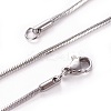 Non-Tarnish 304 Stainless Steel Snake Chain Necklaces LS-NJEW-F265-C-P-2