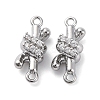 Brass Rhinestone Pendants KK-E793-21P-1