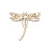 Rhinestone Dragonfly Brooch Pin JEWB-M026-02G-2