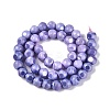 Ombre Effect Dyed Electroplate Opaque Glass Beads Strands EGLA-Q130-01A-11-3