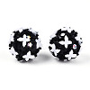 Handmade Polymer Clay Rhinestone and Resin Beads CLAY-T022-01A-3