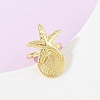 Ocean Theme Brass Cuff Rings RJEW-C135-01G-12-1