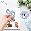 8 Sheets 8 Styles Animal PVC Waterproof Wall Stickers DIY-WH0345-092-3