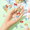 24Pcs 6 Styles Sea Animal Alloy Enamel Pendants ENAM-YW0005-26-4