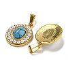 Synthetic Turquoise Pendants STAS-U024-16G-02-2
