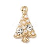 Alloy with Rhinestone and Plastic Beads Pendants FIND-Z101-01G-1