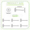 1000Pcs Tarnish Resistant 304 Stainless Steel Stud Earring Settings STAS-ME0001-50B-2