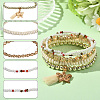 1 Set Bohemian Vacation Style Glass Beaded Stackable Stretch Bracelets Set for Women BJEW-SP0001-13-3