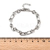 304 Stainless Steel Link Chain Bracelets for Women Men BJEW-A050-01P-5