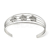 Non-Tarnish 304 Stainless Steel Hollow Open Cuff Bangles BJEW-Q348-03P-04-3
