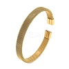 304 Stainless Steel Wire Mesh Cuff Bangles for Women LS-BJEW-D022-01C-G-2