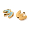 304 Stainless Steel Enamel Charms STAS-L022-292G-W-2