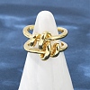 Brass Adjustable Cuff Rings for Women RJEW-C129-03G-2