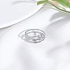 1Pc Stainless Steel Cuff Rings for Women RJEW-LP0002-26P-3