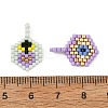 Glass Seed Beaded Pendants PALLOY-MZ01436-3