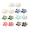 Flower Golden Ion Plating(IP) 304 Stainless Steel Stud Earrings for Women EJEW-L287-045G-1