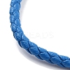 Braided Round Imitation Leather Bracelets Making BJEW-H610-03G-4