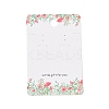 Rectangle Floral Paper Jewelry Display Cards with Hanging Hole CDIS-C004-08B-1