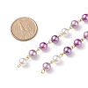 Handmade Glass Pearl Beaded Chain AJEW-JB01134-02-2