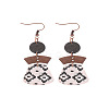 Alloy with Imitation Leather Dangle Earrings FS-WG30D02-09-1