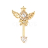 Brass Micro Pave Clear Cubic Zirconia Pendants KK-H526-04B-G-1