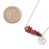 12Pcs 12 Styles Natural Gemstone & Constellation Pendant Necklaces NJEW-JN05084-4