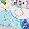 Alloy Enamel Rabbit & Bear Pendant Locking Stitch Markers HJEW-AB00079-5