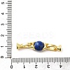 Natural Dyed Lapis Lazuli with Brass Fold Over Clasps G-G141-03G-18-3