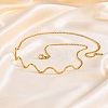 Stainless Steel Wavy Line Choker Necklaces PW-WG07BB7-01-3