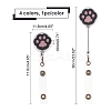 4 Pcs 4 Styles PVC Paw Badge Reel AJEW-CA0001-28B-2