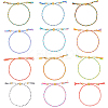 24Pcs 12 Colors Bohemian Braided Polyester Cord Bracelet Making MAK-SP0001-10-1