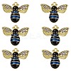 6Pcs Rack Plating Alloy Enamel Pendants ENAM-YW0002-56G-1