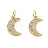 Brass Micro Pave Cubic Zirconia Charms KK-C092-23C-G-1