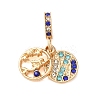 Rack Plating Alloy Colorful Rhinestone European Dangle Charms PALLOY-S189-43G-1