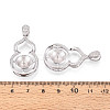 925 Sterling Silver Micro Pave Cubic Zirconia Peg Bail Pendants STER-N016-50P-3
